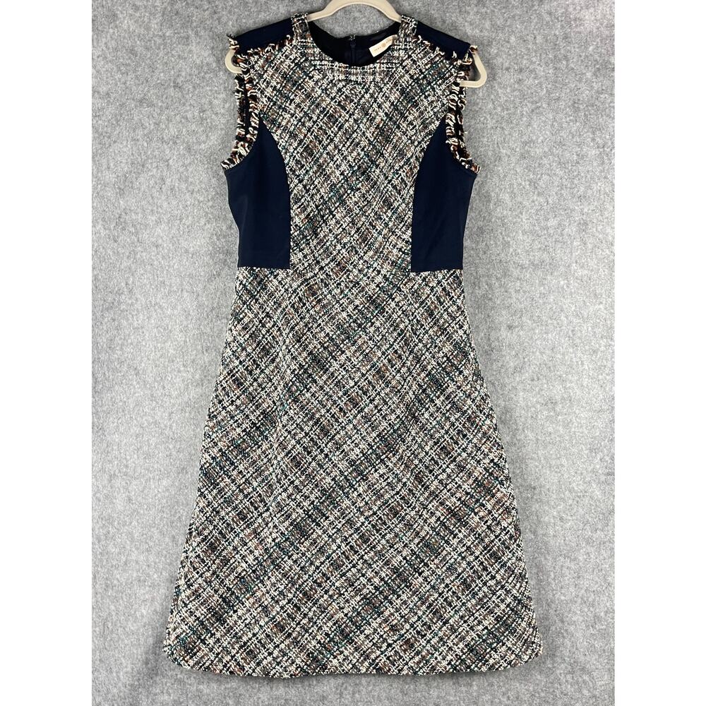 Tory Burch Tweed Pencil Dress Women 10 Textured Academia Career Old Money NEW